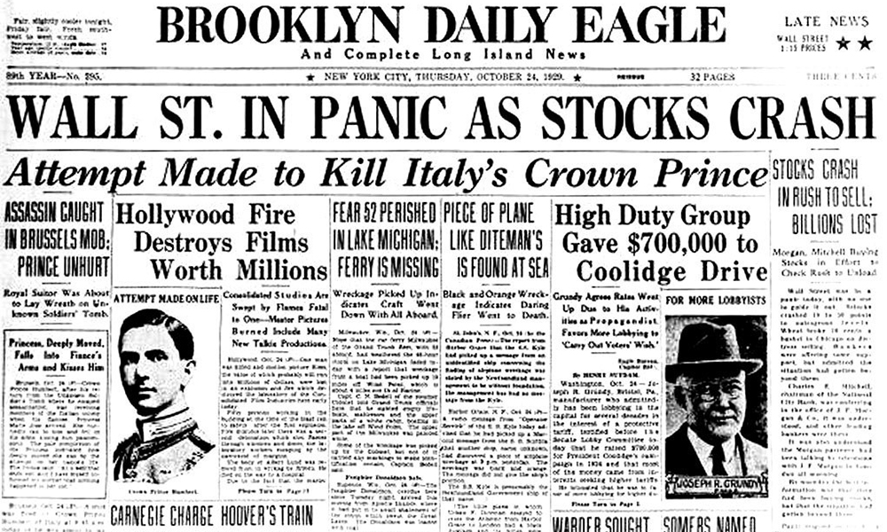 Дни, когда финансовый мир стоял на грани полного разрушения. 3 крупнейших обвала на мировых биржах в 20 веке